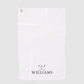 クラシックパーソナライズされた名ゴルフクラブ ゴルフタオル (正面)