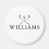 クラシックパーソナライズされた名ゴルフクラブ マグネット (正面)