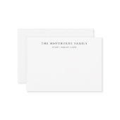 クラシックパーソナライズされた家族モノグラム文房具 ノートカード (正面/裏面インサイチュ)