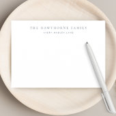 クラシックパーソナライズされた家族モノグラム文房具 ノートカード