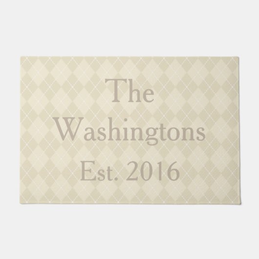 クラシックパーソナライズされたDoormat Welcome Mat Rug Gift ドアマット (正面)