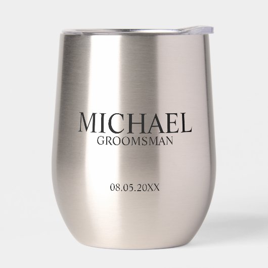 クラシックパーソナライズされたGroomsman名 (左面)