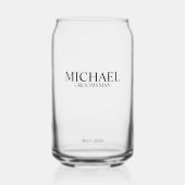 クラシックパーソナライズされたGroomsman名 ガラス缶 (正面)