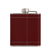 クラシックパーソナライズされたGroomsman Gift Burgundy Flask フラスク (裏面)