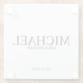 クラシックパーソナライズされたGroomsmen ガラスコースター (裏面)