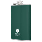 クラシックパーソナライズされたGroomsmen Monogramと名前 フラスク (左)