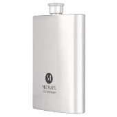 クラシックパーソナライズされたGroomsmen Monogramと名前 フラスク (左)