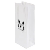 クラシックパーソナライズされたGroomsmen Monogramと名前 ワインギフトバッグ (正面アングル)