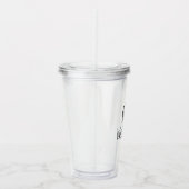 クラシックパーソナライズされたScriptモノグラムと名前 アクリルタンブラー (右)