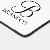 クラシックパーソナライズされたScriptモノグラムと名前 デスクマット (コーナー)