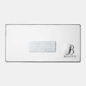 クラシックパーソナライズされたScriptモノグラムと名前 デスクマット (キーボード&マウス)