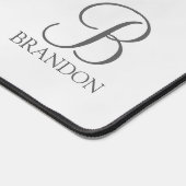 クラシックパーソナライズされたScriptモノグラムと名前 デスクマット (コーナー)