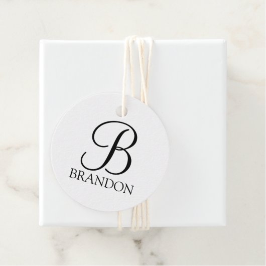 クラシックパーソナライズされたScriptモノグラムと名前 フェイバータグ (インサイチュ)