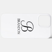 クラシックパーソナライズされたScriptモノグラムと名前 Case-Mate iPhoneケース (裏面 (横))
