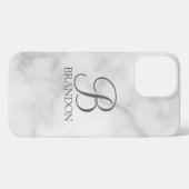 クラシックパーソナライズされたScriptモノグラムと名前 iPhoneケース (裏面横)