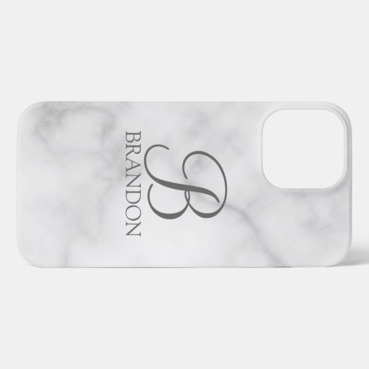 クラシックパーソナライズされたScriptモノグラムと名前 iPhoneケース (裏面横)