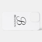 クラシックパーソナライズされたScriptモノグラムと名前 iPhoneケース (裏面横)