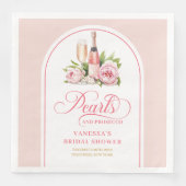 クラシックパーソナライズドパールズ アンド プロセッコ ナプキン (正面)