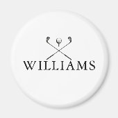 クラシックパーソナライズネームゴルフクラブ マグネット (正面)