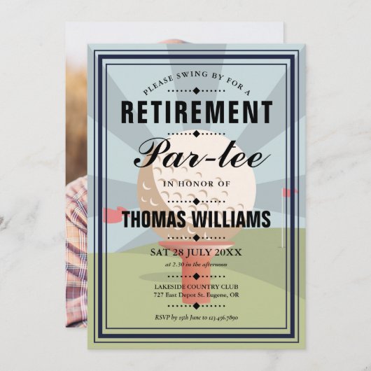 クラシックパーティー写真 招待状 (正面/裏面)