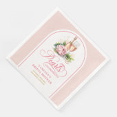 クラシックパールとプロセッコのナプキン 編集可能 (コーナー)