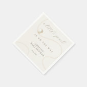 クラシックパールエレガントベイビーシャワー スタンダードカクテルナプキン (角)