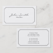 クラシックパールホワイトフィルムエディタ名刺 名刺 (正面/裏面)