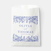 クラシックビクトリアンエレガント青フローラ結婚ズ フェイバーバッグ (正面)