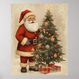 クラシックビクトリアンサン | ヴィンテージ素朴クリスマス ポスター