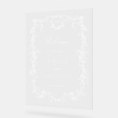 クラシックビクトリアンフランスのフローラ結婚歓迎 アクリルサイン (傾斜)