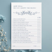 クラシックビクトリアンフランスの青ブライダルシャワーゲーム