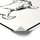 クラシックビクトリアン犬のヴィンテージ品種 ポスター (角)