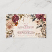 クラシックビクトリアン王室のフローラ結婚s エンクロージャーカード (正面)