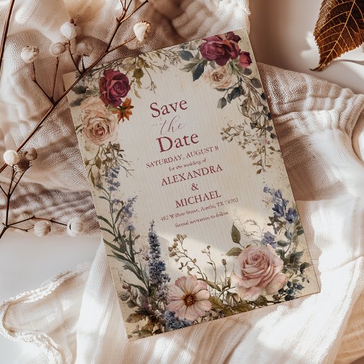 クラシックビクトリアン王室のフローラ結婚s セーブザデート