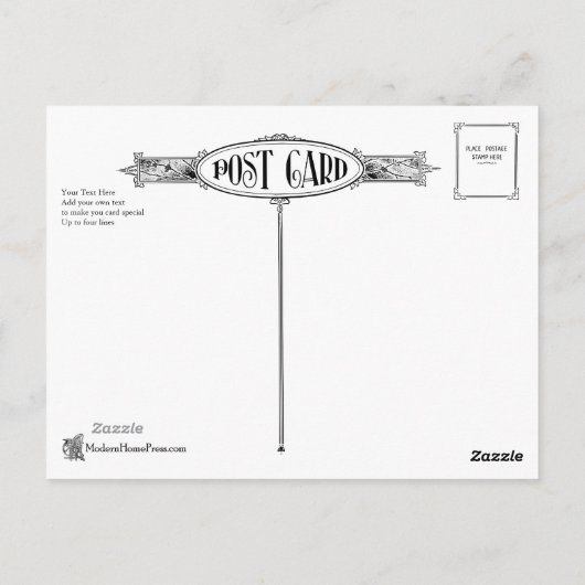 クラシックビクトリアン用はがき – カスタマイズ可能 ポストカード (裏面)