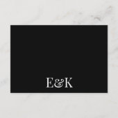 クラシックビッはっきりしたグモノグラムDINEダンス披露宴 エンクロージャーカード (裏面)