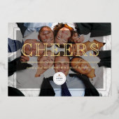 クラシックビッグ応援企業の写真モダン事業 箔シーズンカード (正面)