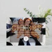 クラシックビッグ応援企業の写真モダン事業 箔シーズンカード (立ち正面)