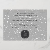 クラシックビッグ応援企業の写真モダン事業 箔シーズンカード (裏面)