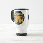 クラシックビニール | レトロミュージックラバーデザイン トラベルマグ (正面左)