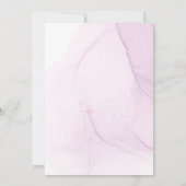 クラシックビューティフルパープルロータスブライダルシャワー 招待状 (裏面)