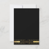 クラシックビューティー アートデコ セーブ・ザ・デート 招待状 (裏面)