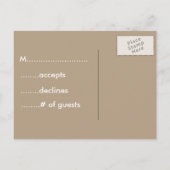 クラシックビーチRSVP結婚の インビテーションポストカード (裏面)