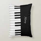 クラシックピアノの鍵盤音パーソナライズされた楽 アクセントクッション (正面(垂直))