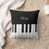 クラシックピアノの鍵盤音パーソナライズされた楽 クッション (ブランケット)