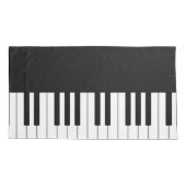 クラシックピアノの鍵盤音パーソナライズされた楽 枕カバー (裏面)