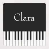 クラシックピアノミュージシャン名前をカスタムする ラベル (デザイン1)