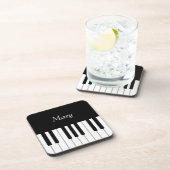 クラシックピアノ鍵盤パーソナライズされた音楽 コースター (右側)
