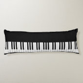 クラシックピアノ鍵盤パーソナライズされた音楽 ボディピロー (裏面)