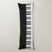 クラシックピアノ鍵盤パーソナライズされた音楽 ボディピロー (裏面 (縦))